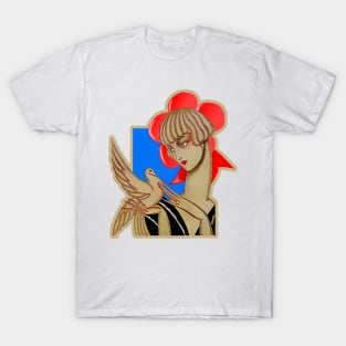 20s romantic girl with bird T-Shirt